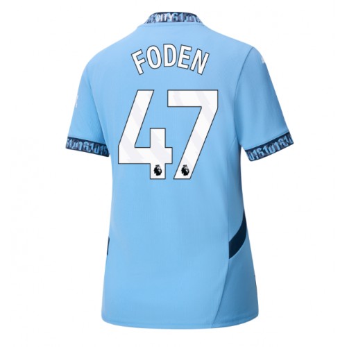 Dres Manchester City Phil Foden #47 Domaci za Žensko 2024-25 Kratak Rukav